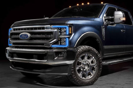 2020-2022 Ford Super Duty XRGB EVO LED DRL Projector Headlights - AutoLEDTech.com