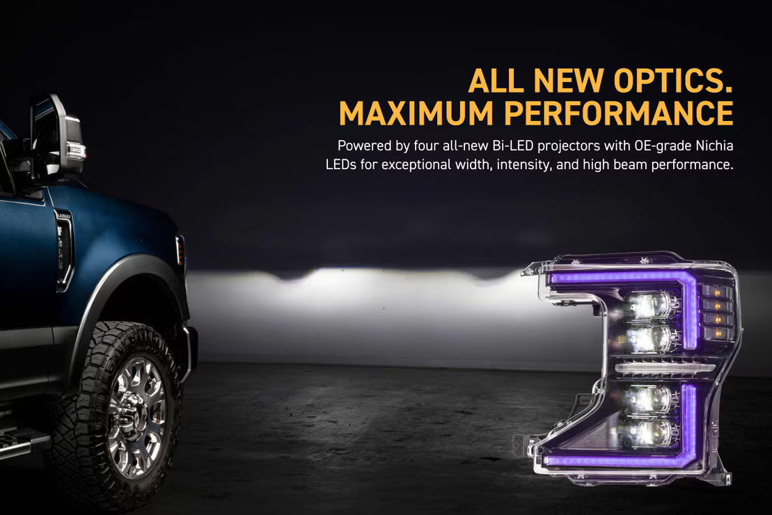2020-2022 Ford Super Duty XRGB EVO LED DRL Projector Headlights - AutoLEDTech.com