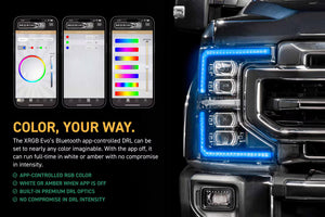 2020-2022 Ford Super Duty XRGB EVO LED DRL Projector Headlights - AutoLEDTech.com