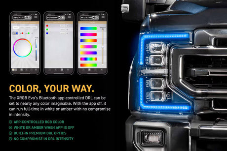 2020-2022 Ford Super Duty XRGB EVO LED DRL Projector Headlights - AutoLEDTech.com