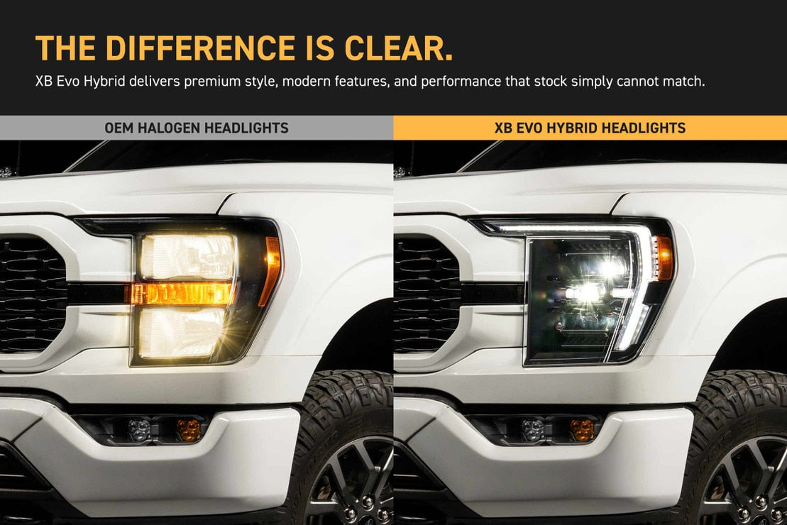 2021-2023 Ford F150 EVO XB LED DRL Projector Headlights