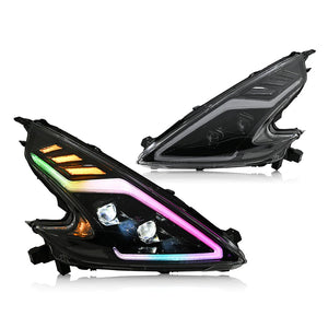 2009-2020 Nissan 370Z Z34 Fairlady RGB LED DRL Headlights - AutoLEDTech.com