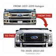 2017-2019 to 2020-2022 Ford Super Duty LED Headlight Conversion Harness Kit - AutoLEDTech.com