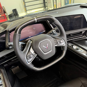 2020-2026+ Chevrolet C8 Corvette Custom Carbon Fiber Steering Wheel