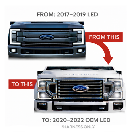 2017-2019 to 2020-2022 Ford Super Duty LED Headlight Conversion Harness Kit - AutoLEDTech.com