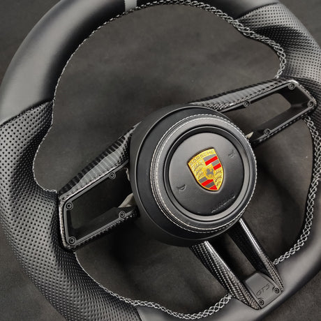 Mclaren 720S 765LT Custom Carbon Fiber Steering Wheel - AutoLEDTech.com