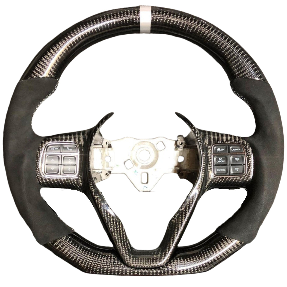 1996-2010 Dodge Viper Custom Carbon Fiber LED Steering Wheel - AutoLEDTech.com