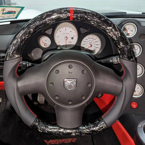 1996-2010 Dodge Viper Custom Carbon Fiber LED Steering Wheel - AutoLEDTech.com