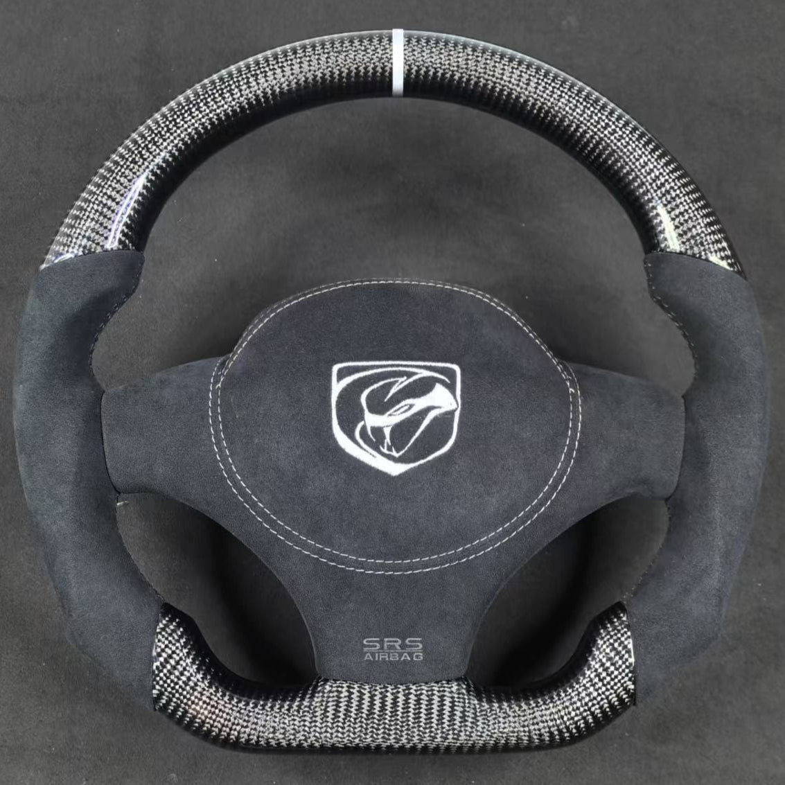 1996-2010 Dodge Viper Custom Carbon Fiber LED Steering Wheel - AutoLEDTech.com