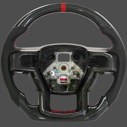 2009-2014 Ford Raptor & F150 Custom Carbon Fiber Steering Wheel w/ LED Display - AutoLEDTech.com