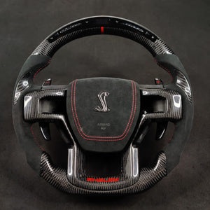 2009-2014 Ford Raptor & F150 Custom Carbon Fiber Steering Wheel w/ LED Display - AutoLEDTech.com