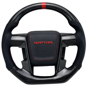 2009-2014 Ford Raptor & F150 Custom Carbon Fiber Steering Wheel w/ LED Display - AutoLEDTech.com