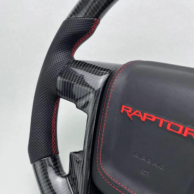 2009-2014 Ford Raptor & F150 Custom Carbon Fiber Steering Wheel w/ LED Display - AutoLEDTech.com