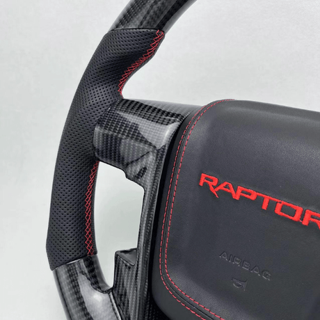 2009-2014 Ford Raptor & F150 Custom Carbon Fiber Steering Wheel w/ LED Display - AutoLEDTech.com