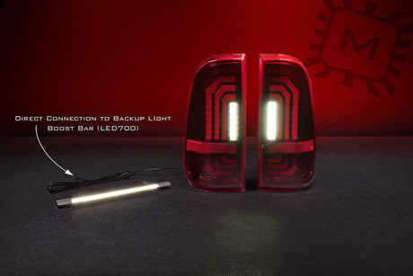 1999-2016 Ford F250 F350 Super Duty Red Smoked LED Tail Lights - AutoLEDTech.com