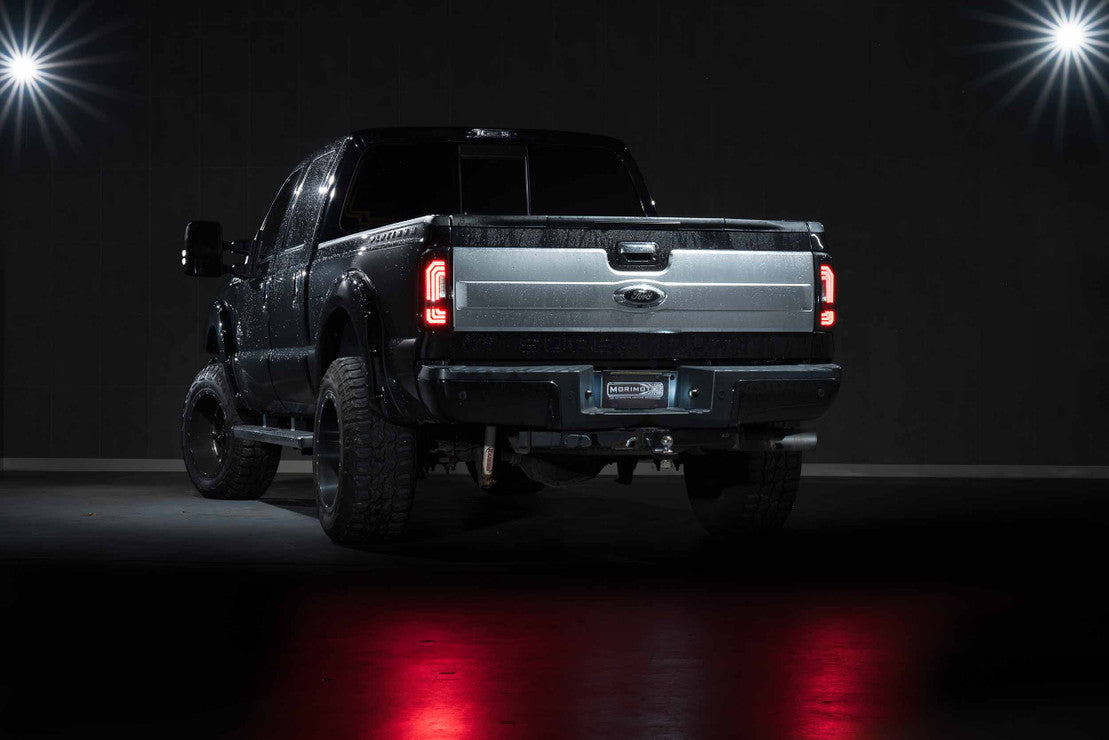 1999-2016 Ford F250 F350 Super Duty Red Smoked LED Tail Lights - AutoLEDTech.com