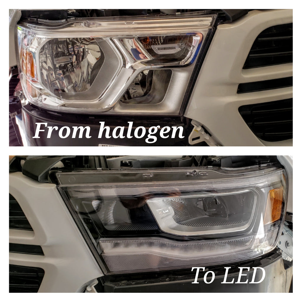 2019-2024 Ram 1500 LED Headlight Conversion Adapter Harness (Pair)
