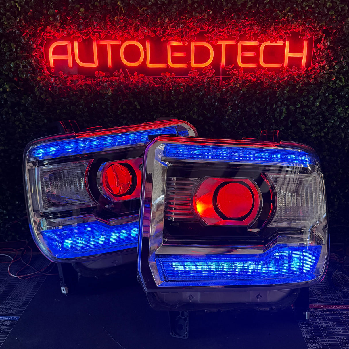 2014-2019 GMC Sierra HD RGBW Flow Series LED DRL Headlights