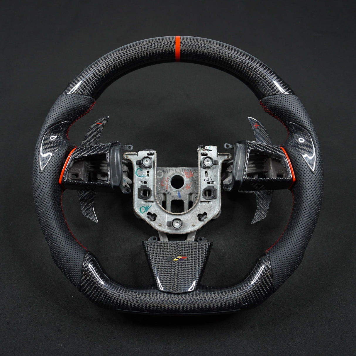 2013-2020 Cadillac CTS/ATS Carbon Fiber LED Steering Wheel - AutoLEDTech.com
