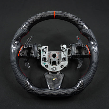 2013-2020 Cadillac CTS/ATS Carbon Fiber LED Steering Wheel - AutoLEDTech.com