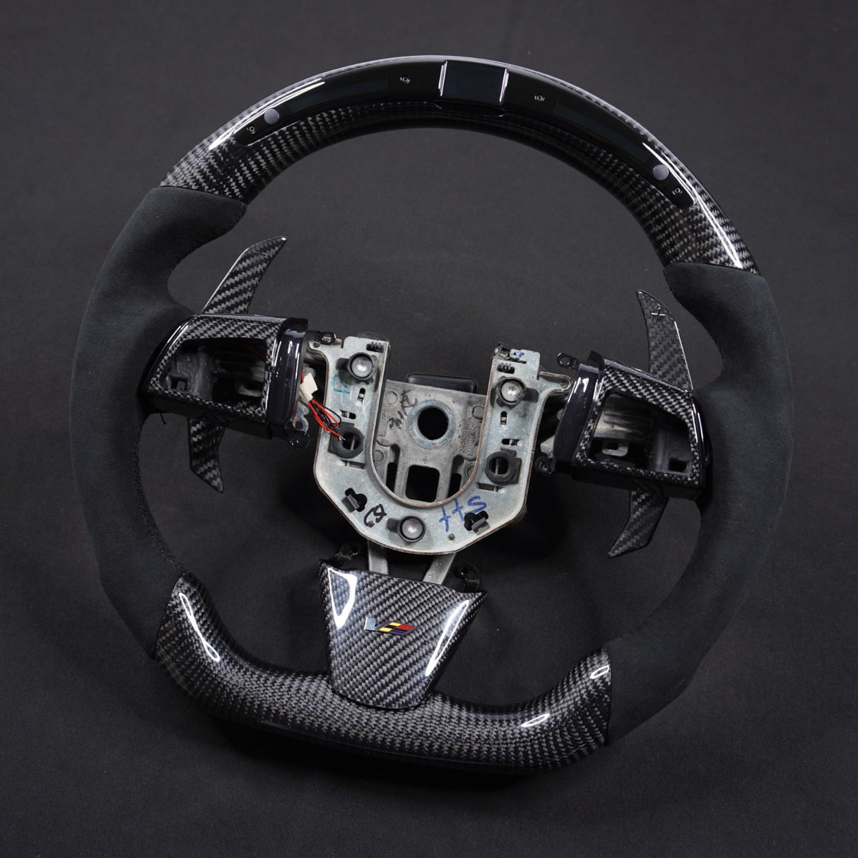 2013-2020 Cadillac CTS/ATS Carbon Fiber LED Steering Wheel - AutoLEDTech.com
