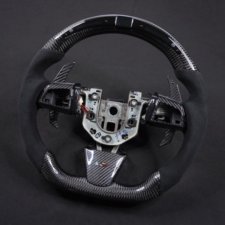 2013-2020 Cadillac CTS/ATS Carbon Fiber LED Steering Wheel - AutoLEDTech.com