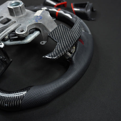 2013-2020 Cadillac CTS/ATS Carbon Fiber LED Steering Wheel - AutoLEDTech.com