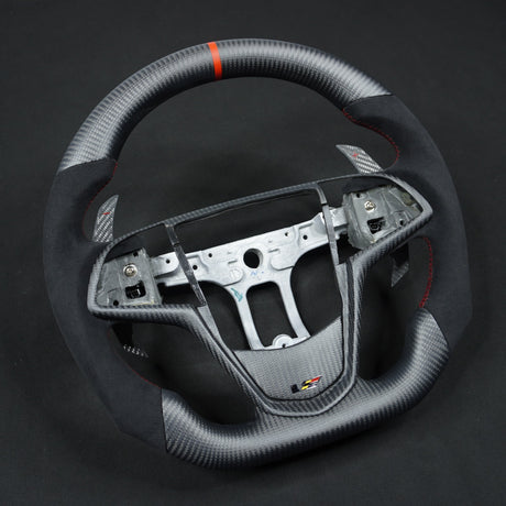 2013-2020 Cadillac CTS/ATS Carbon Fiber LED Steering Wheel - AutoLEDTech.com