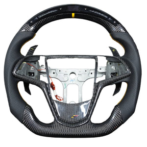 2013-2020 Cadillac CTS/ATS Carbon Fiber LED Steering Wheel - AutoLEDTech.com