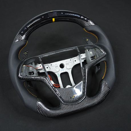 2013-2020 Cadillac CTS/ATS Carbon Fiber LED Steering Wheel - AutoLEDTech.com