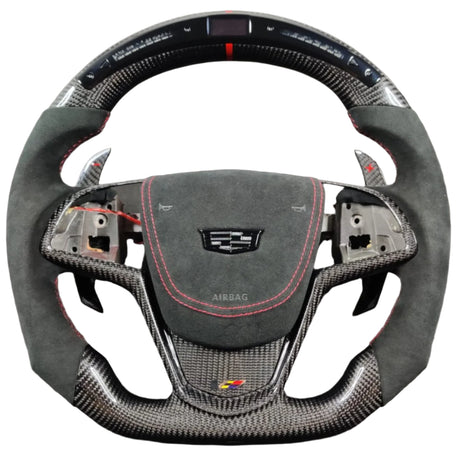 2013-2020 Cadillac CTS/ATS Carbon Fiber LED Steering Wheel - AutoLEDTech.com