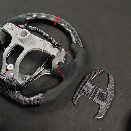 2013-2020 Cadillac CTS/ATS Carbon Fiber LED Steering Wheel - AutoLEDTech.com