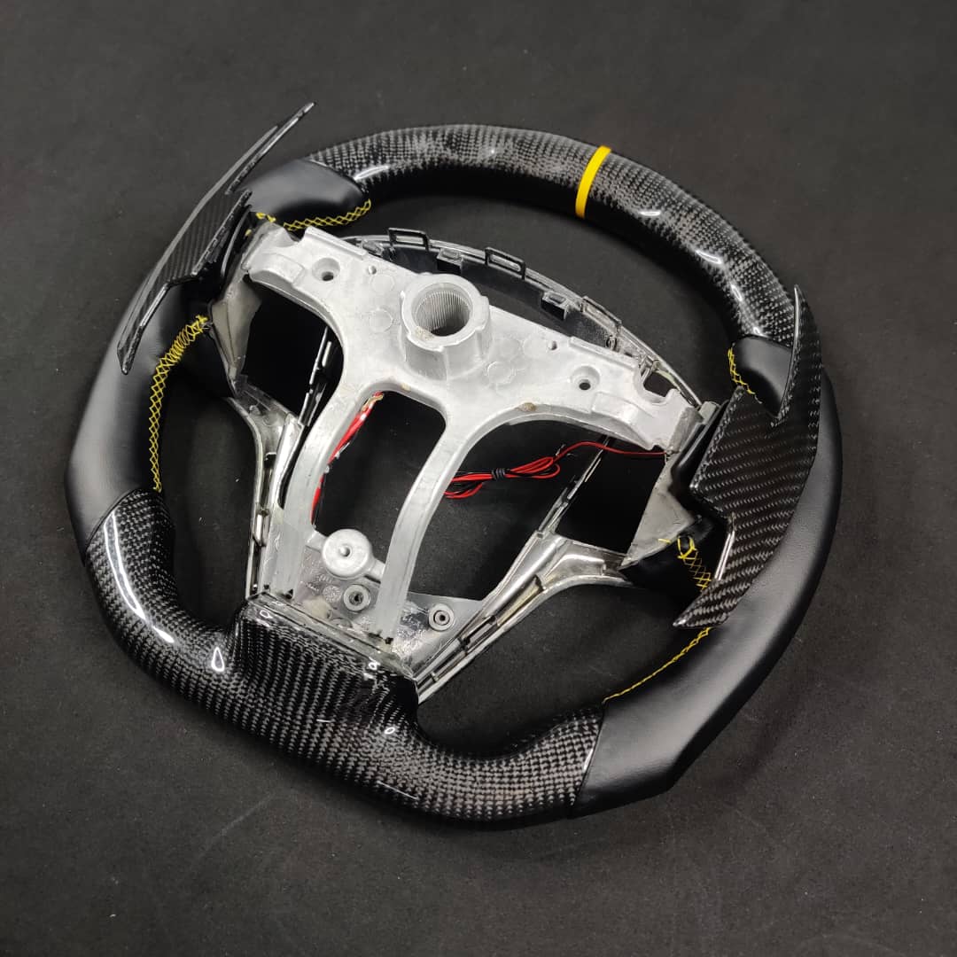 2013-2020 Cadillac CTS/ATS Carbon Fiber LED Steering Wheel - AutoLEDTech.com