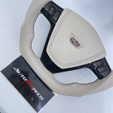 2003-2007 Cadillac CTS XLR STS Carbon Fiber Steering Wheel - AutoLEDTech.com