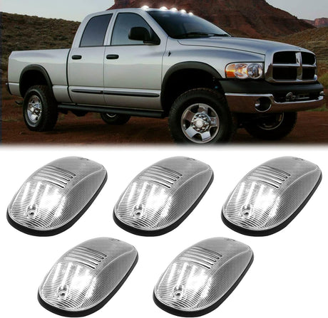 2003-2018 Dodge Ram HD Smoked Clear White Amber LED Roof Cab Lights - AutoLEDTech.com