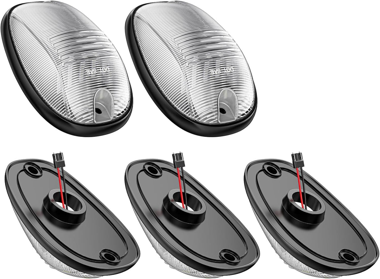 2003-2018 Dodge Ram HD Smoked Clear White Amber LED Roof Cab Lights - AutoLEDTech.com