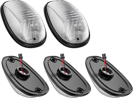 2003-2018 Dodge Ram HD Smoked Clear White Amber LED Roof Cab Lights - AutoLEDTech.com