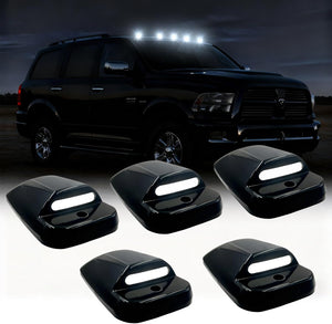 2003-2018 Dodge Ram HD Smoked White Amber Slim-Line LED Roof Cab Lights - AutoLEDTech.com