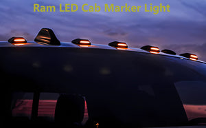 2003-2018 Dodge Ram HD Smoked White Amber Slim-Line LED Roof Cab Lights - AutoLEDTech.com