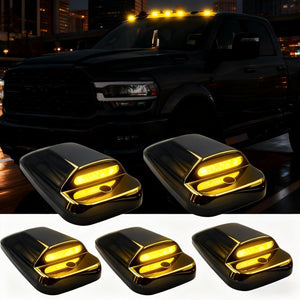 2003-2018 Dodge Ram HD Smoked White Amber Slim-Line LED Roof Cab Lights - AutoLEDTech.com