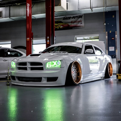 2005-2010 Dodge Charger RGBW Flow Series LED Halo Kit - AutoLEDTech.com