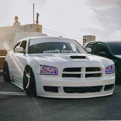 2005-2010 Dodge Charger RGBW Flow Series LED Halo Kit - AutoLEDTech.com
