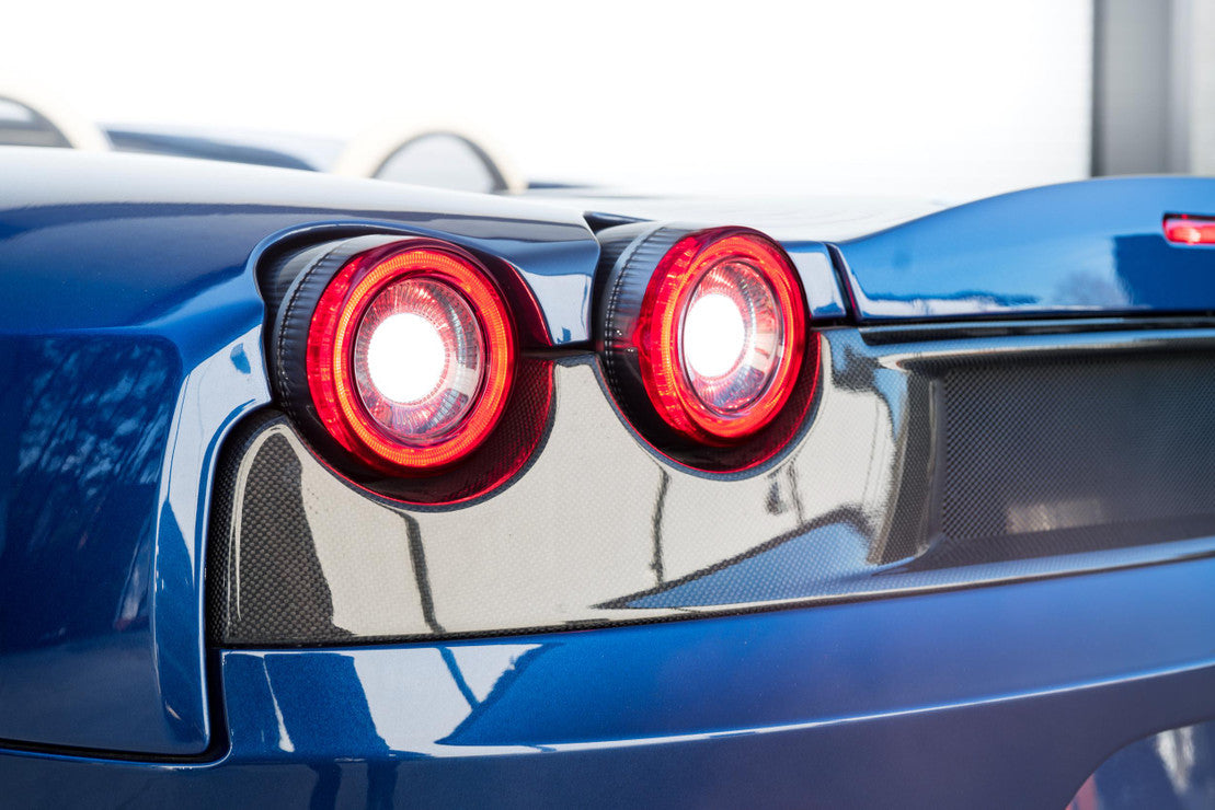 2005-2010 Ferrari F430 Red Smoked LED Tail Light Assemblies - Plug & Play - AutoLEDTech.com