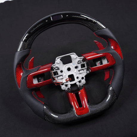2005-2014 Ford Mustang Carbon Fiber Steering Wheel - AutoLEDTech.com