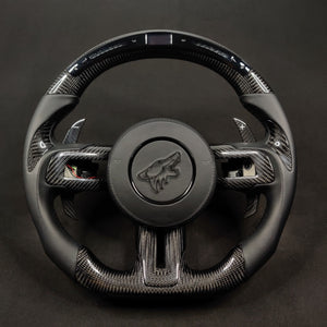2005-2014 Ford Mustang Carbon Fiber Steering Wheel - AutoLEDTech.com