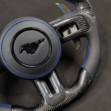 2005-2014 Ford Mustang Carbon Fiber Steering Wheel - AutoLEDTech.com