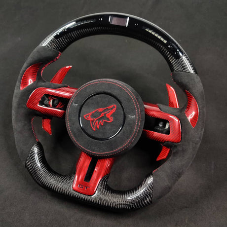 2005-2014 Ford Mustang Carbon Fiber Steering Wheel - AutoLEDTech.com