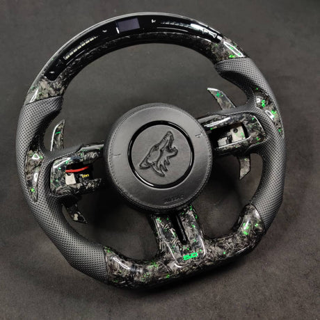 2005-2014 Ford Mustang Carbon Fiber Steering Wheel - AutoLEDTech.com