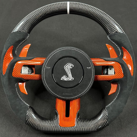 2005-2014 Ford Mustang Carbon Fiber Steering Wheel - AutoLEDTech.com