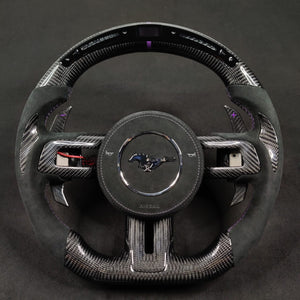 2005-2014 Ford Mustang Carbon Fiber Steering Wheel - AutoLEDTech.com